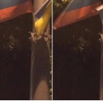 Центр Киева весь в российских флагах
